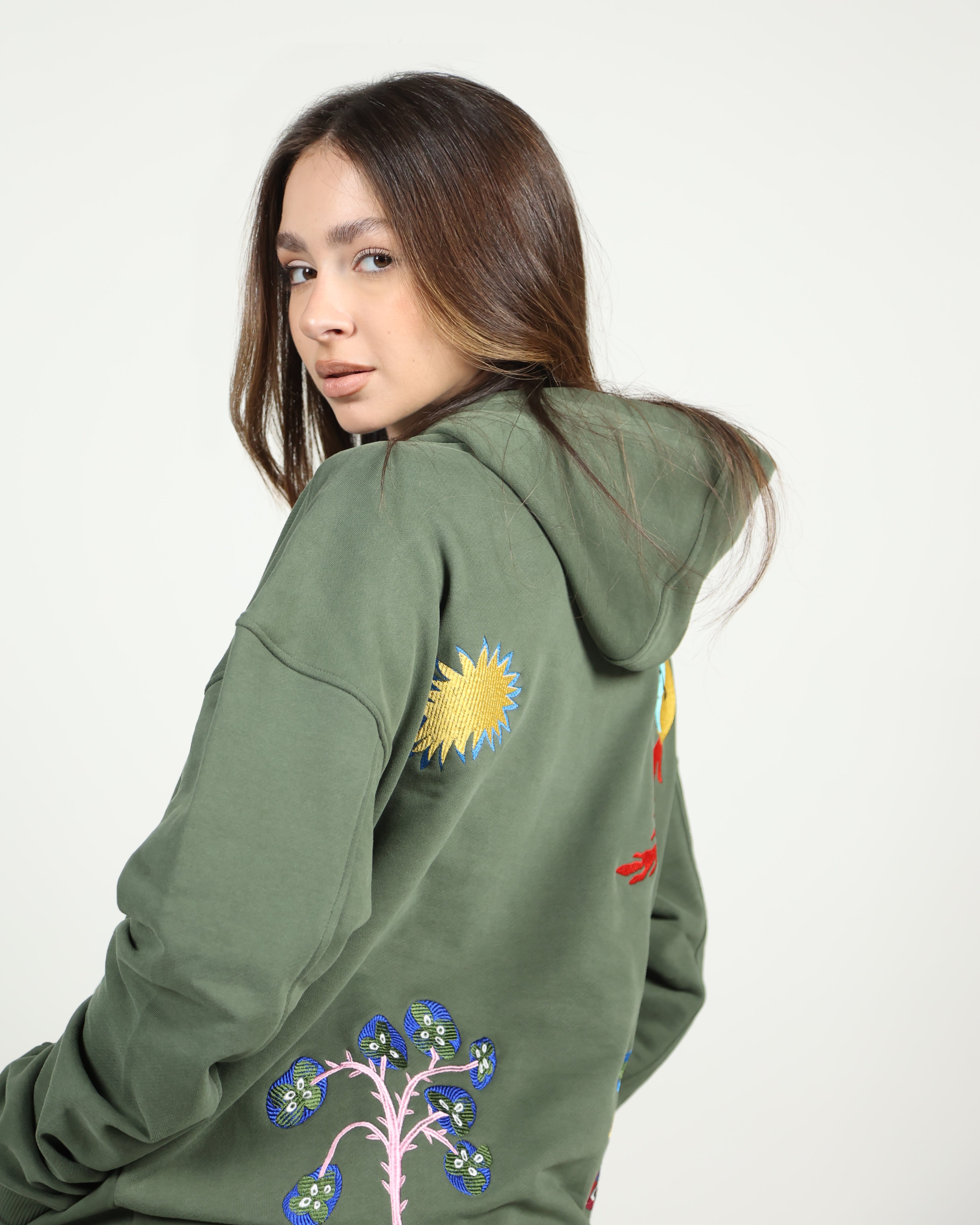 Embroidered Graphic Hoodie